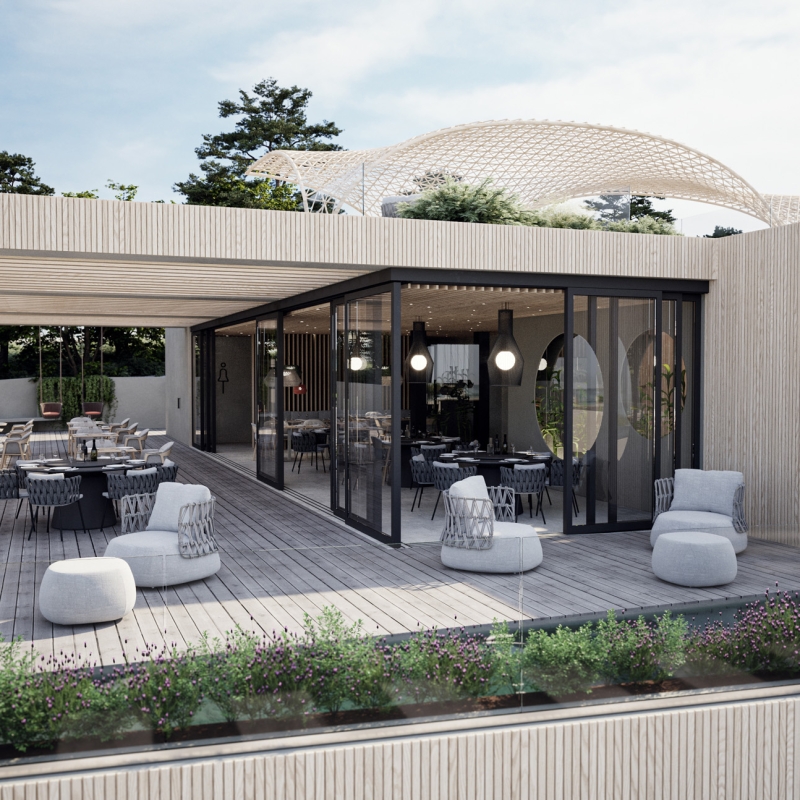 rendering interior design ristorante restaurant sardegna