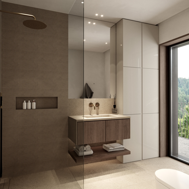 rendering modern interior design architecture building