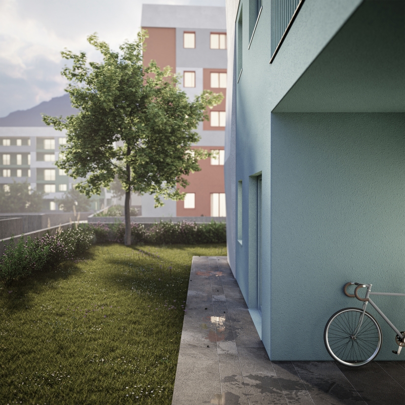 rendering modern interior design architecture building