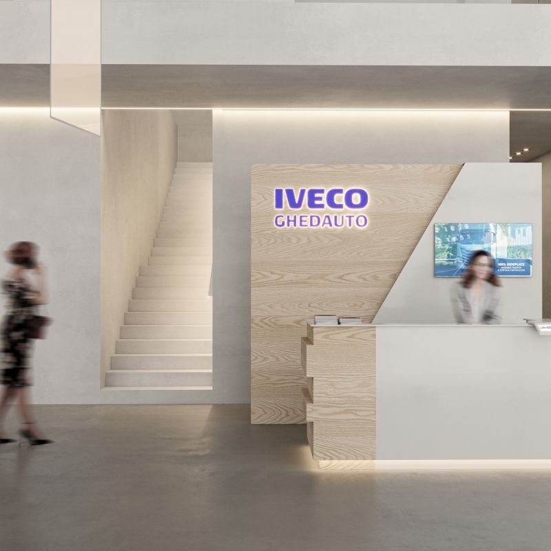 rendering dealership shed interior design vibia architecture archittettura
