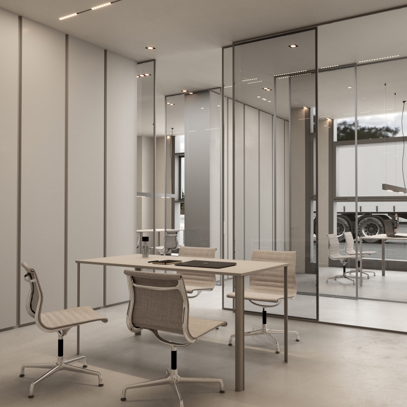 rendering dealership shed interior design vibia architecture archittettura