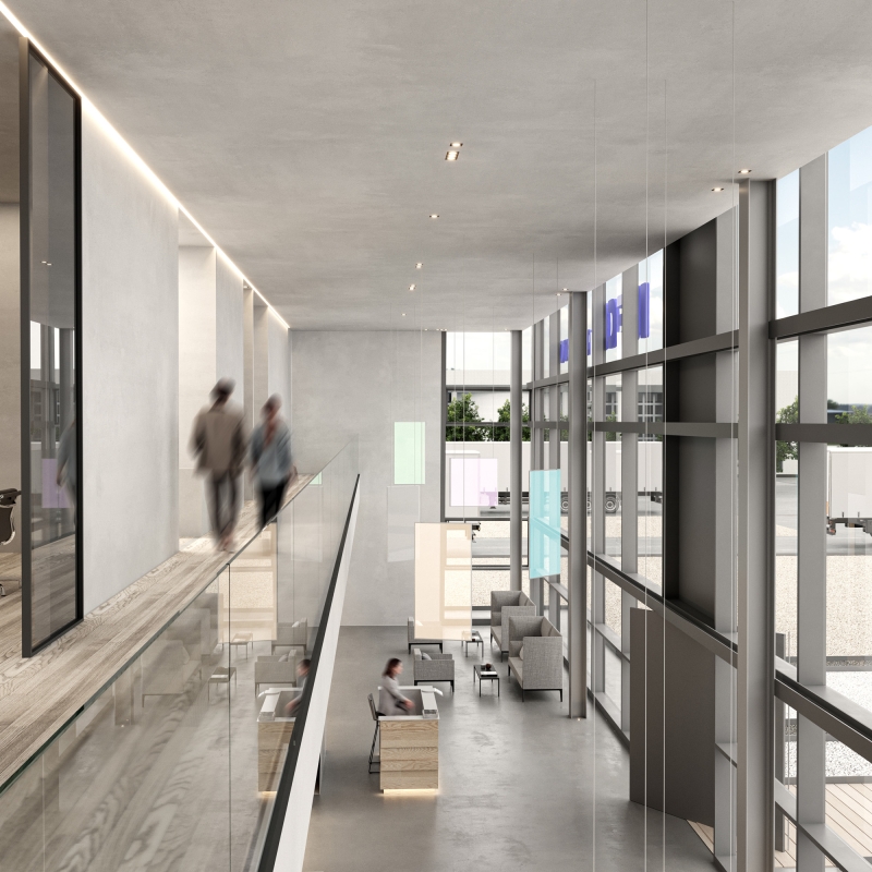 rendering dealership shed interior design vibia architecture archittettura