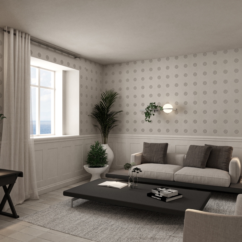 rendering faro light house interior design concorso isole tremiti faro san domini hotel boutique rendering
