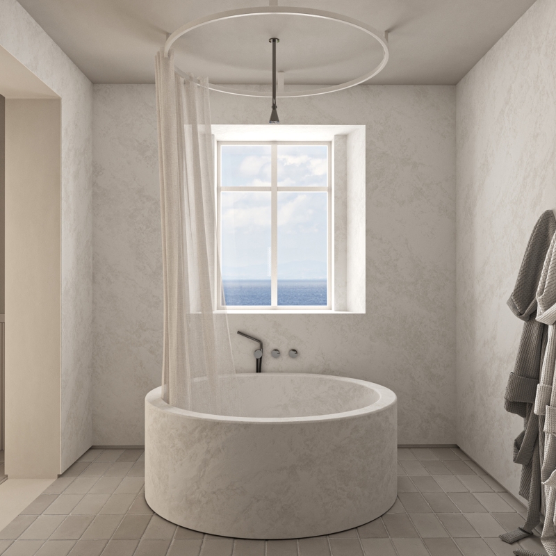rendering faro light house interior design concorso isole tremiti faro san domini hotel boutique rendering